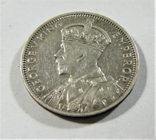 Mauritius George V 1934 Silver Half Rupee