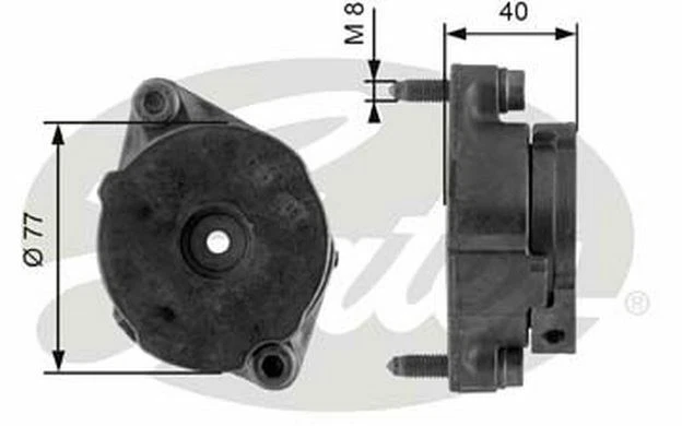 GATES Galet tendeur pour VOLKSWAGEN GOLF FLIGHT AUDI 80 T38345 - Mister Auto