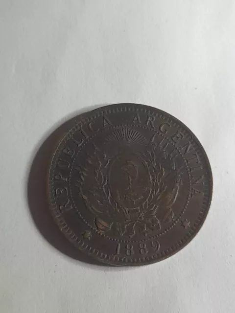 Dos Centavos Libertade1889 Republique D Argentine