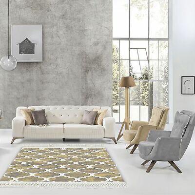 Mustard&gray floor design/living room kitchen & bedroom area non-slip carpet rug