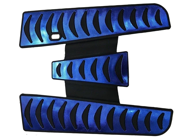 BRAND NEW RUBBER BLACK & BLUE FLOOR MAT Fit For VESPA PX PE T5 LML STELLA STAR