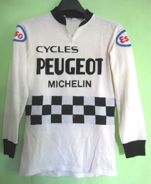 Maillot Vintage Peugeot Cycles Shell Michelin - Acrylique Taille M