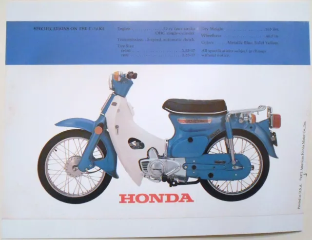 Vtg NOS 1989 Honda Hawk GT NT650 Dealer Sales Spec Brochure