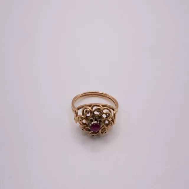 Bague Or Jaune 18k Rubis