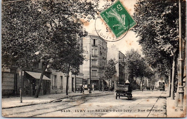 94 IVRY SUR SEINE - la rue de paris au petit ivry