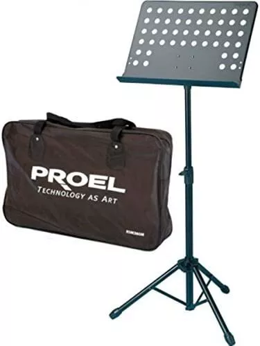 PROEL RSM360 Leggìo professionale Pieghevole per Spartiti Orchestra + Custodia