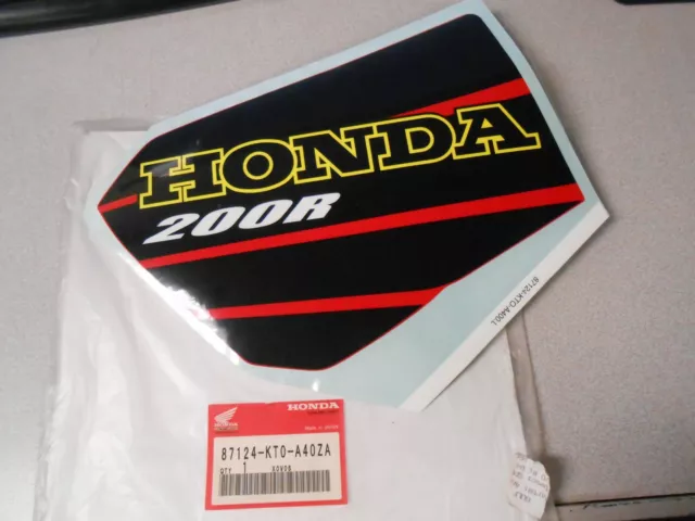 NOS Honda OEM Left Fuel Tank Decal Graphic Mark 2000-10 XR200 87124-KT0-A40ZA