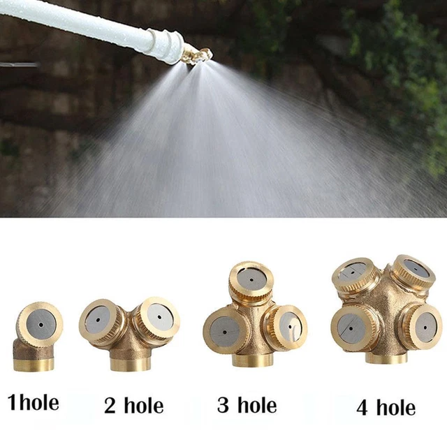1-4 Holes Brass Spray Misting Nozzles Garden Sprinkler Irrigation SALE O8M8