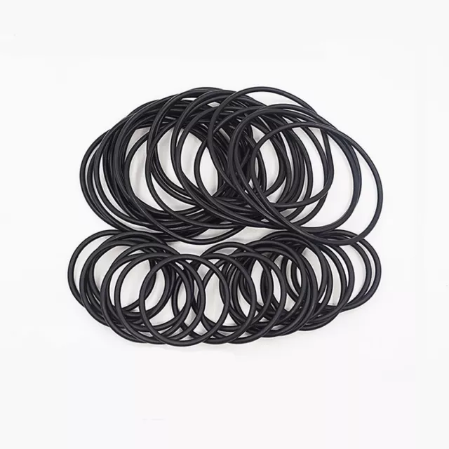 50/100pcs 2mm Oil Resistant NBR Nitrile Butadiene Rubber O-Ring OD8-80mm Sealing 3