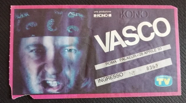 Biglietto Concerto VASCO ROSSI 1993 Palaeur Roma Ticket