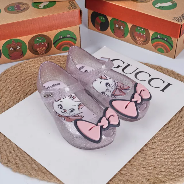 MINI MELISSA CHILD'S Girls Jelly Sandals Princess Cake Cookie Bow Shoes ...