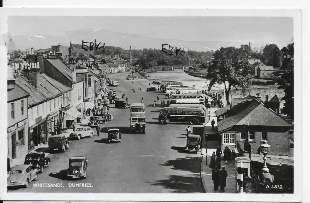 Early Genuine Vintage Animated Postcard,Whitesands,Dumfries,Scotland,Rp