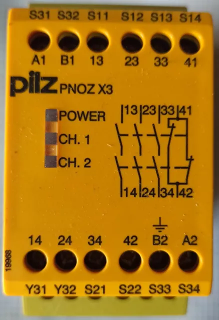 Pilz PNOZ X3 Safety Relay 24VAC 24VDC 3n/o 1n/c 1so Pilz 774310