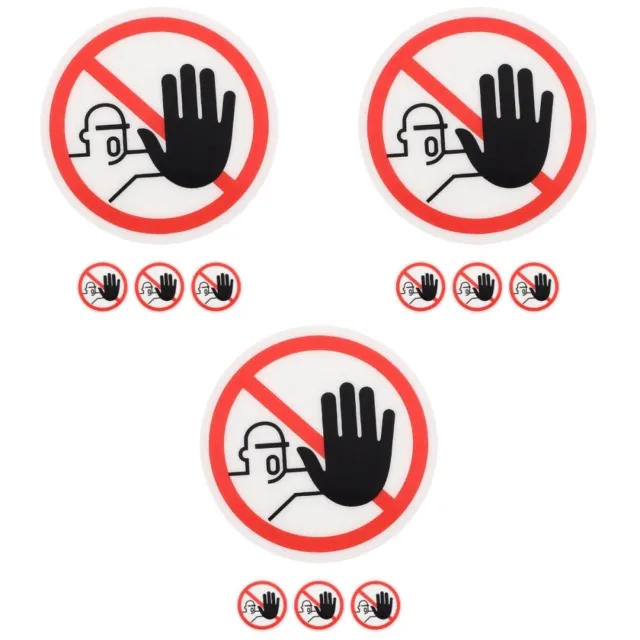 12 Pcs Do Not Touch Sign Safety Machine Caution Stickers Label