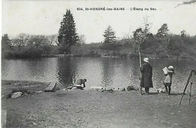 CPA Antique Postcards ST Honoré les Bains an Animated Fishing Game