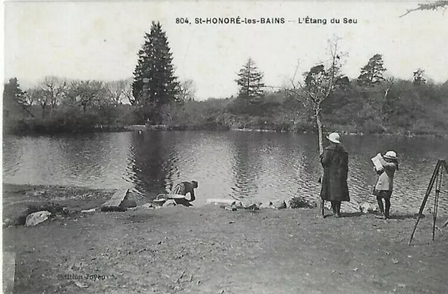 CPA Antique Postcards ST Honoré les Bains an Animated Fishing Game