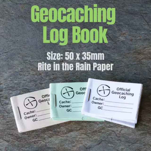 *NEW* GEOLoggers Geocaching Log Book 50 x 35mm Rite in the Rain Paper 96 Entries