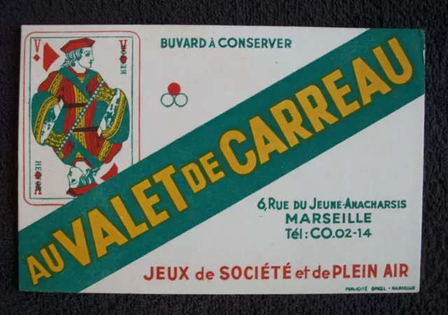 Buvard Au Valet De Carreau Jeux De Societe Marseille