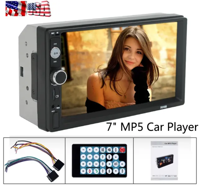 Universal 2 Din Car Radio 7" Audio Stereo Video Multimedia MP5 Player AUX/FM/USB