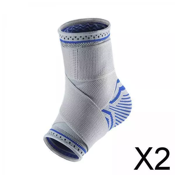 2X Ankle Brace Adults Durable Elastic Bandage Wrap for Running Gym Fitness XL