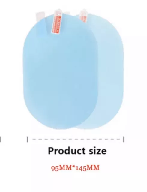 2 pièces film de protection rétroviseur anti-eau anti-brouillard fenêtre transparent imperméable à la pluie 2