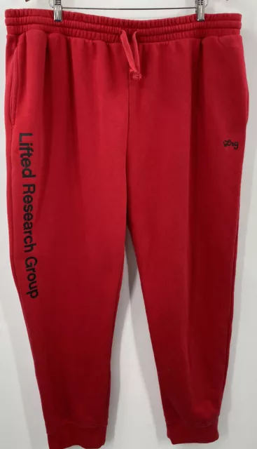 Lifted Research Group LRG Red Sweatpants Joggers 3XL Hip Hop Urban
