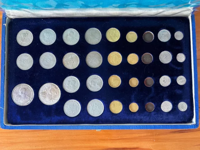 Royal Thai Mint Commemorative Coin Set 34 Coins In Custom Box with Dragon 3