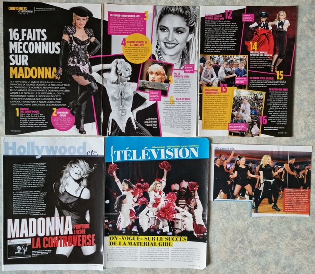 MADONNA 🍒 lot de presse collection clippings pack magazines CANADA QUEBEC 🇨🇦