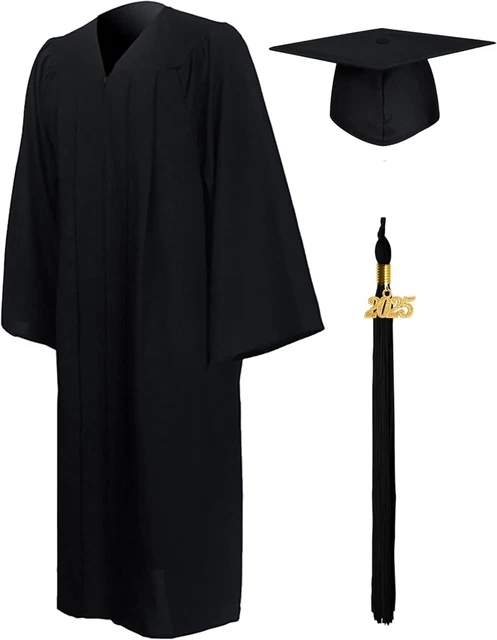 GRADUATIONMALL MATTE GRADUATION Gown Cap Tassel Set 2025 for High 51 ...