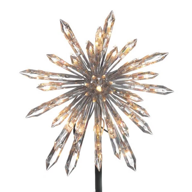 Tree Topper Finial Crystal Snowflake Treetopper Plastic 30 Lights Ul1883