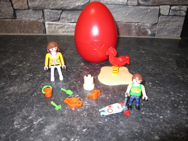 PLAYMOBIL 4939 Maman Avec Enfant Et Aire De Jeux / Série OEUF DE PAQUES OCCASION