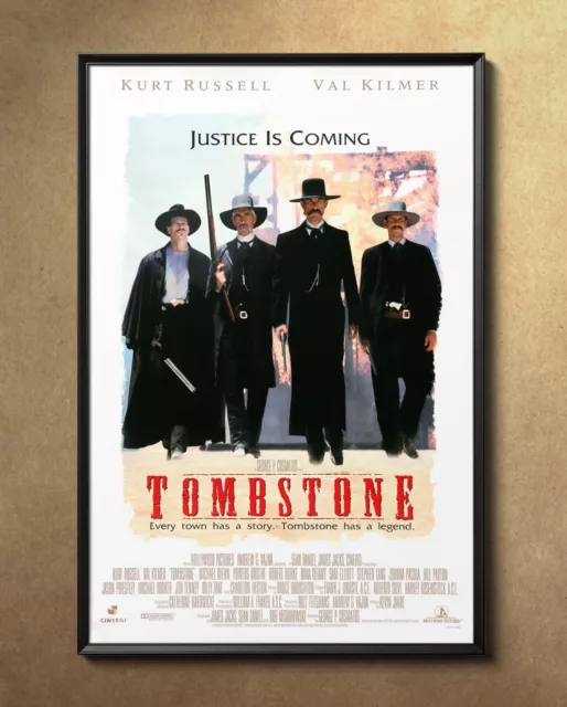 Tombstone Kurt Russell 1993 Movie Poster 24"x36" Borderless Glossy 9373