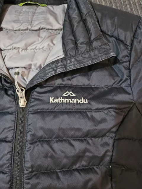 Kathmandu Womens Heli Black Puffer Jacket Coat Size 8 Duck Down Preloved 2