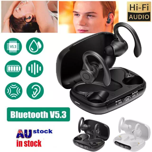Bluetooth 5.3 Wireless Headset TWS Earphones Earbuds Stereo Headphones Ear Hook