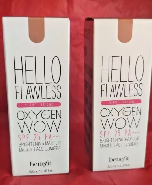 Benefit Hello Flawless Oxygen Wow Foundation SPF 25 / PA+++ 30ml. Various Shades