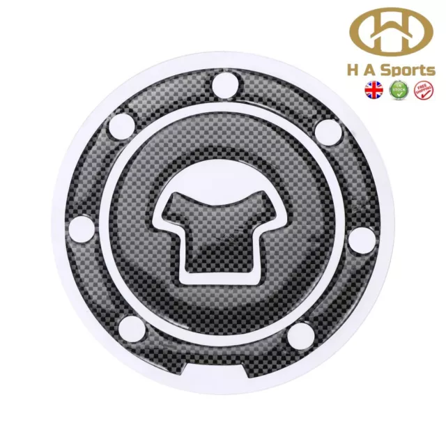 Fuel Tank Cap Decal Pad Protector Scratch 3D Carbon Sticker Motorcycle Motorbike