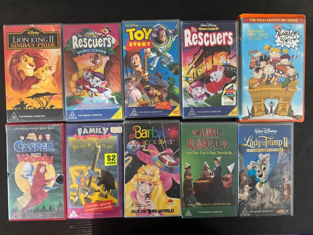 VINTAGE VHS VIDEO Bundle Lot | Disney Nickelodeon Casper Rascals Barbie ...