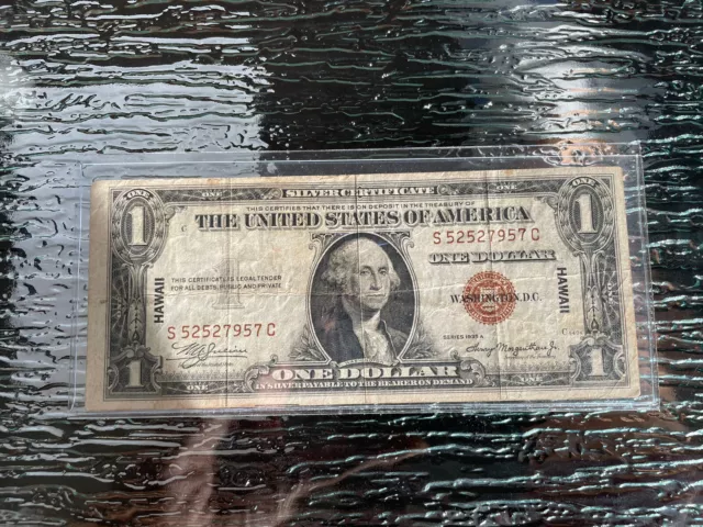 1935-A $1 One Dollar “Hawaii” Silver Certificate Great Condition Rare!