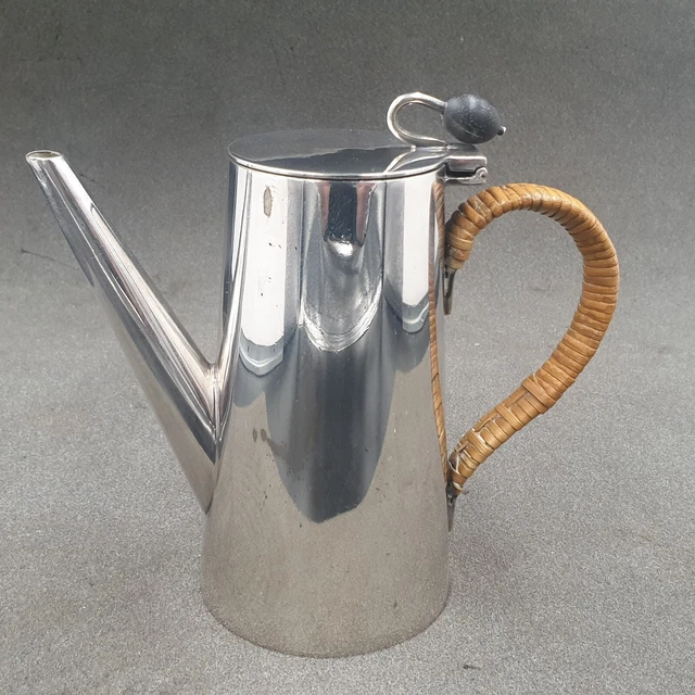 Grande Verseuse à Bec écrémant Métal Argenté 18,5 Cm - France - Parfait état