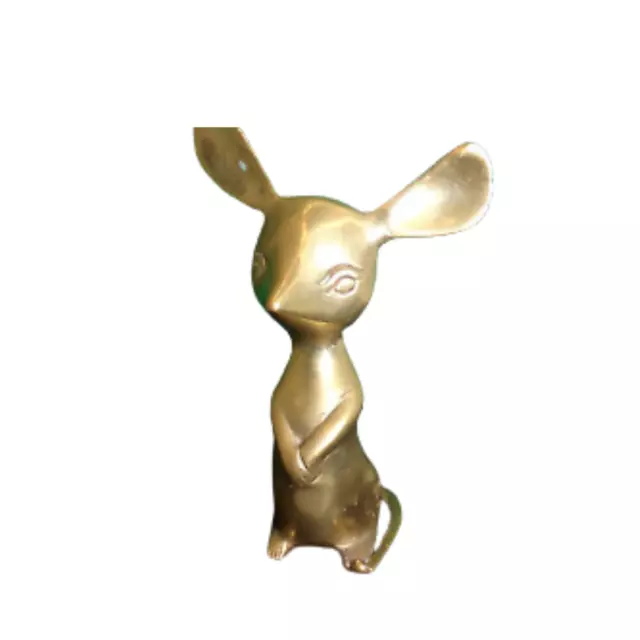 OBJET EN LAITON Statuette souris en  Laiton