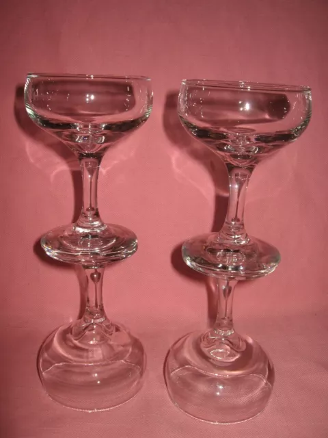 Vintage Champagne Coupes Mid Century Cocktail Glasses Martini Barware Set Of 4