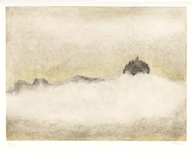  ZORAN MUSIC - Le Pic du Midi I -1975 Puntasecca -Pubblicato Catalogo Schmucking