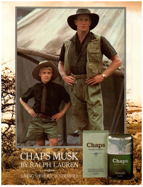 Chaps Musk Cologne Ralph Lauren Father Son VTG Print Advertisement 8x11" 1987