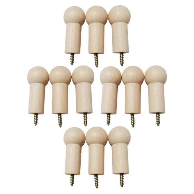 12 Pcs Coat Hook Bedroom Wall Hanger Wall Storage Wood Towel Ordinary Office