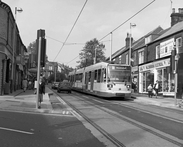 RAILWAY PHOTO A Sheffield tram in Middlewood Road Hillsborough c1995