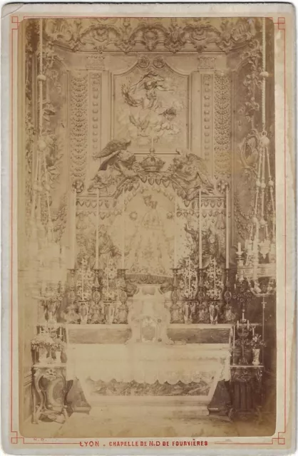 Originale Photo Carte Cabinet c1880 - FRANCE - Lyon - Notre Dame de Fourvières