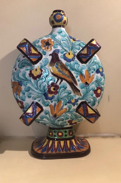 Vase  Colore Oiseaux Fleurs Cerart Monaco