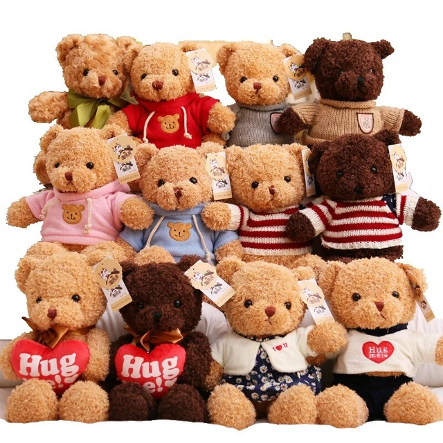 30CM TRADITIONAL BEAR Supersoft Plush Toy White/Brown Bear Toy Girls