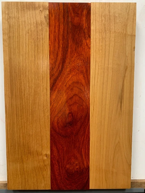 Alder & Padauk Electric Guitar Body Blank, 3 Piece Glued Solid Body,