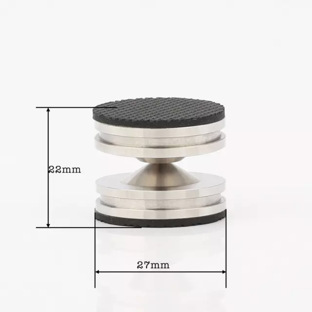 4 Sets Stainless Steel HiFi Audio Speaker Isolation Spike Stand Feet Pad Base